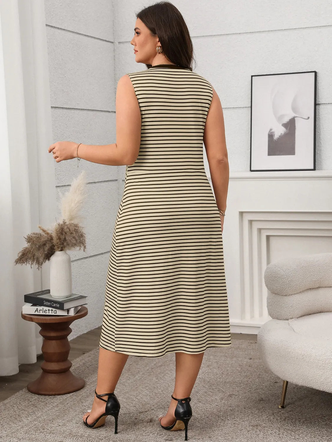 PerFee Round Neck Sleeveless Midi Tank Dress - LoveNest Treasures