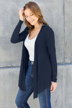 Basic Bae Full Size Open Front Long Sleeve Cardigan - LoveNest Treasures