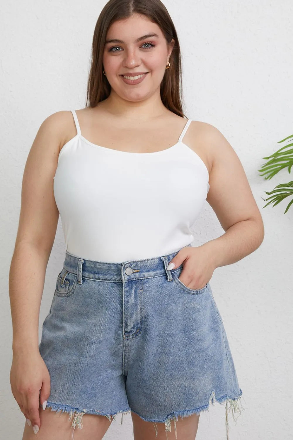 Basic Bae Full Size Round Neck Slim Cami - LoveNest Treasures