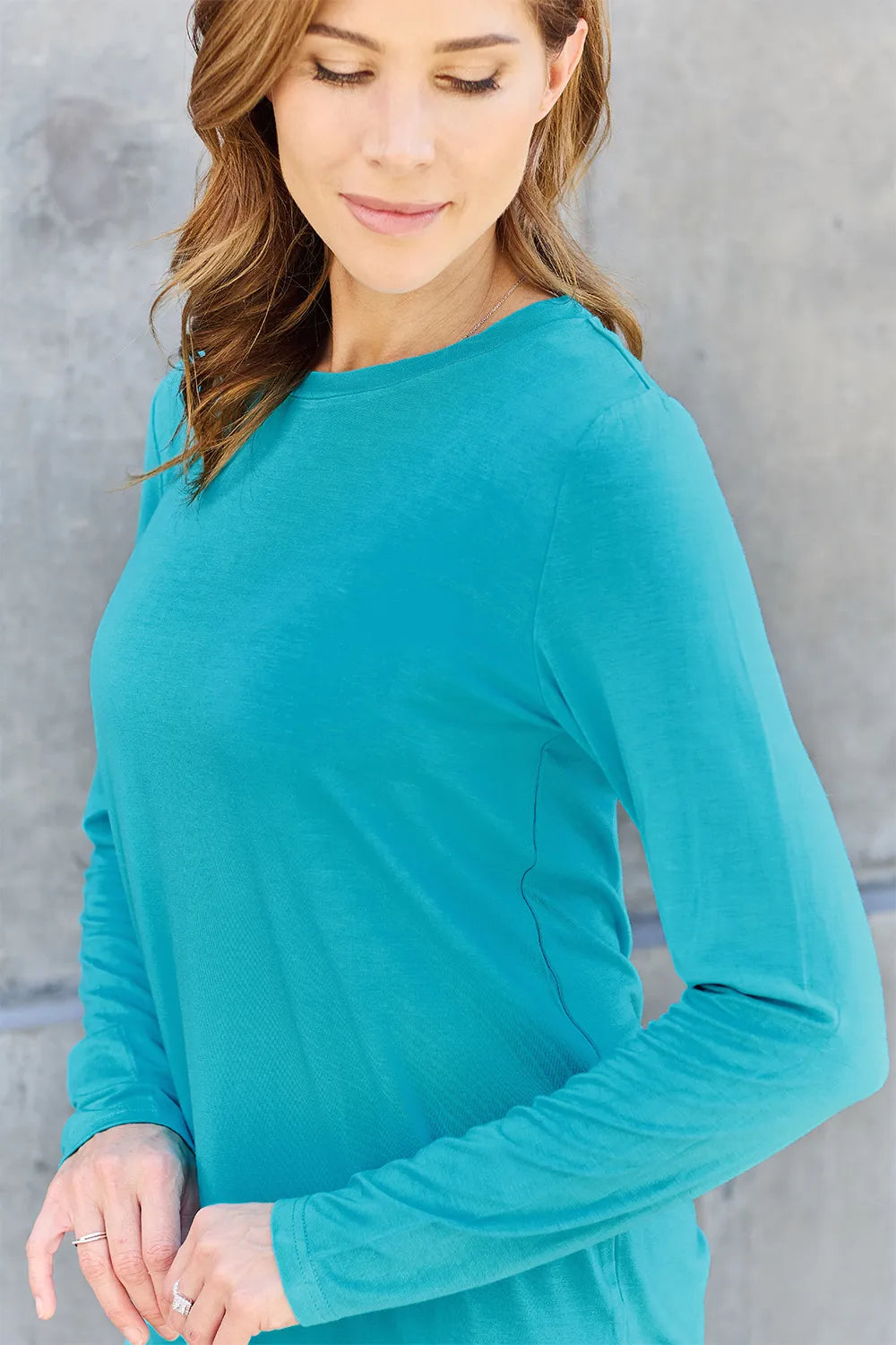 Basic Bae Full Size Round Neck Long Sleeve Top - LoveNest Treasures