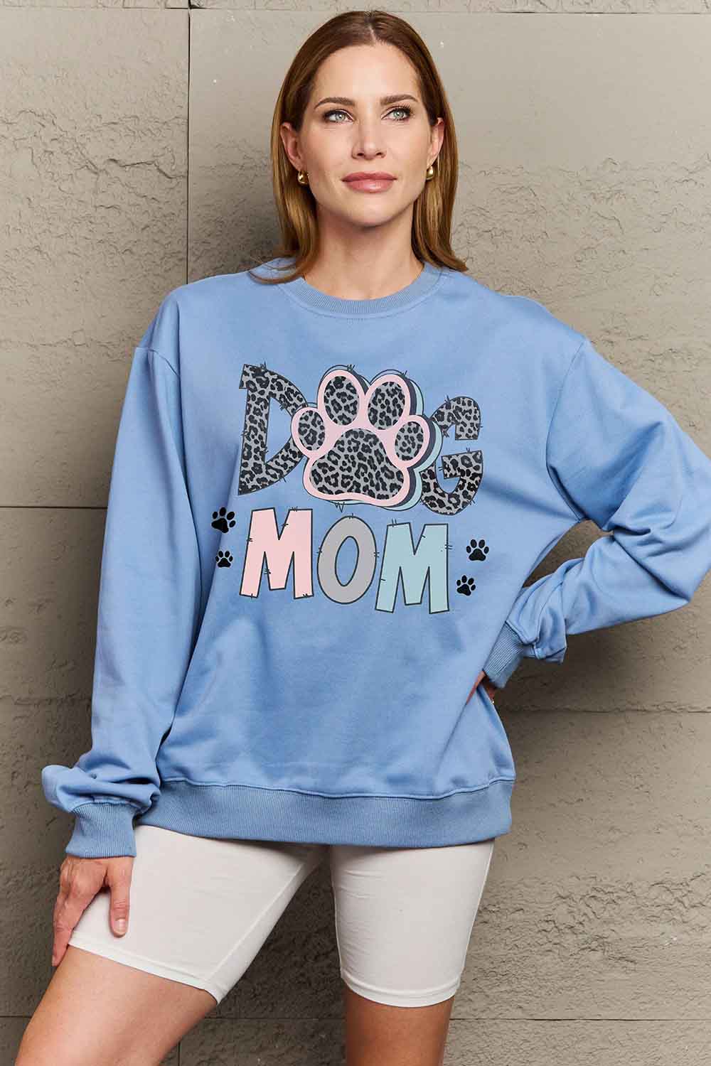 Simply Love Simply Love Full Size DOG MOM Graphic Sweatshirt - LoveNest Treasures