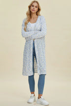 Double Take Full Size Open Front Longline Cardigan - LoveNest Treasures