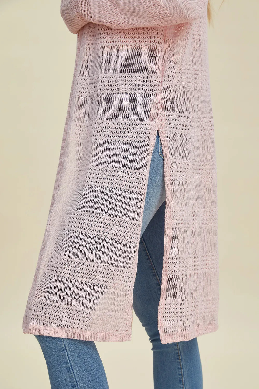 Double Take Full Size Open Front Longline Cardigan - LoveNest Treasures