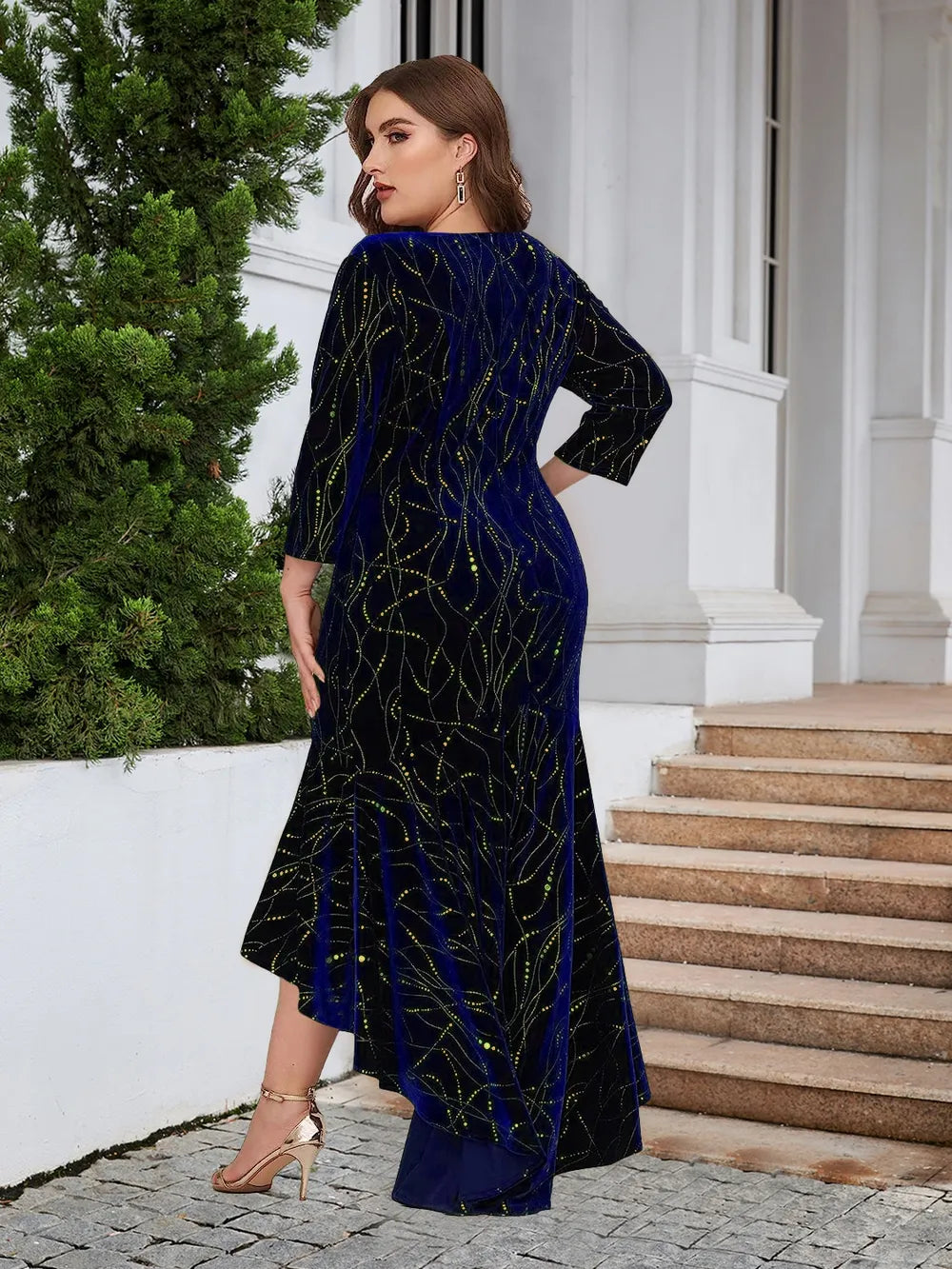 Plus Size Ruffle Hem High-Low Dress - LoveNest Treasures