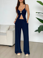 V-Neck Cami and Pants Set - LoveNest Treasures