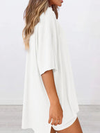 Full Size Oversized Round Neck Top and Shorts Set Plus Size - LoveNest Treasures