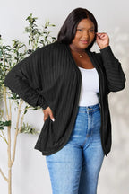 Basic Bae Full Size Ribbed Cocoon Cardigan - LoveNest Treasures