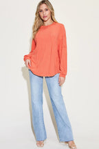 Basic Bae Full Size Ribbed Round Neck Long Sleeve T-Shirt - LoveNest Treasures