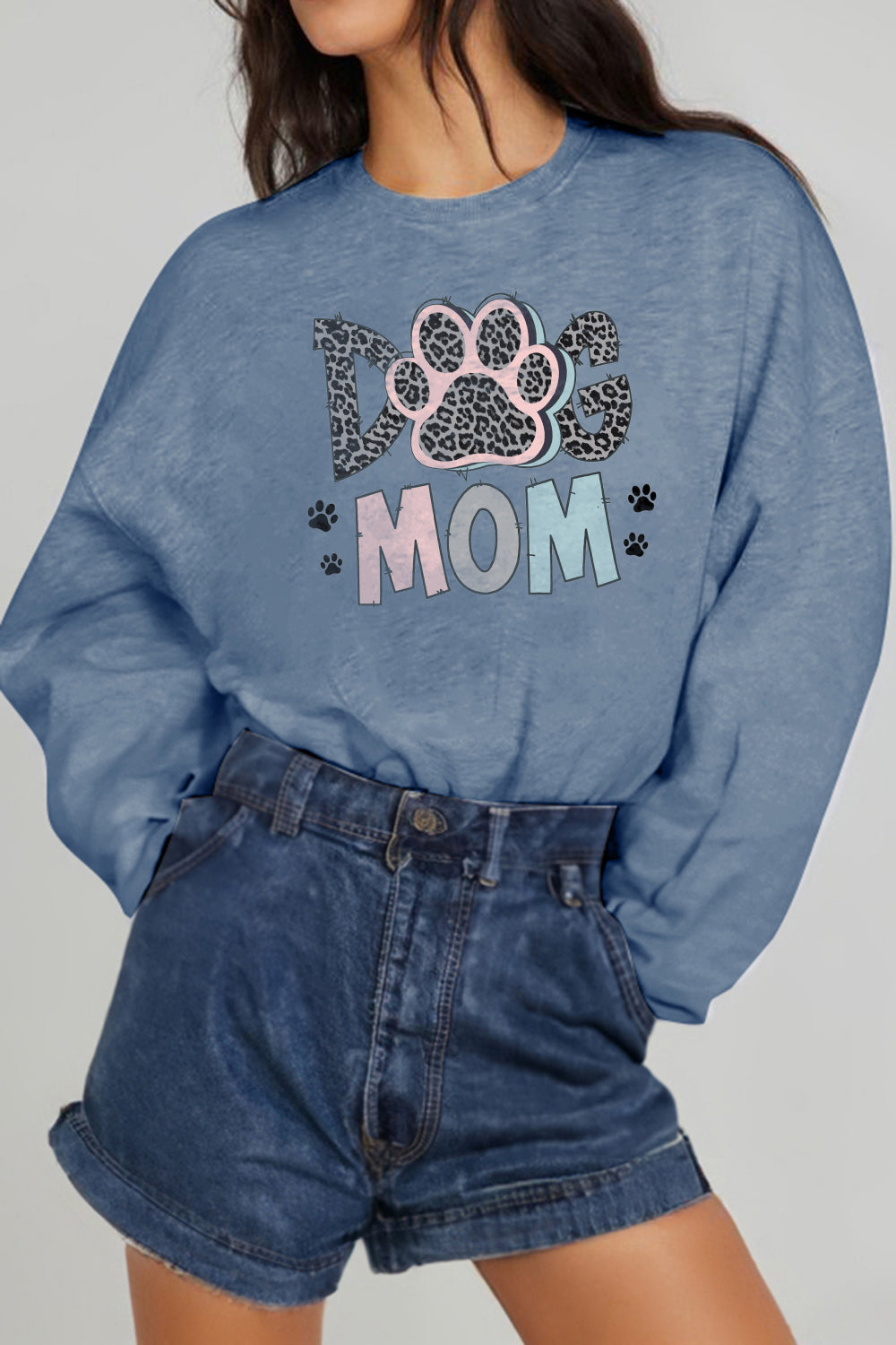 Simply Love Simply Love Full Size DOG MOM Graphic Sweatshirt - LoveNest Treasures