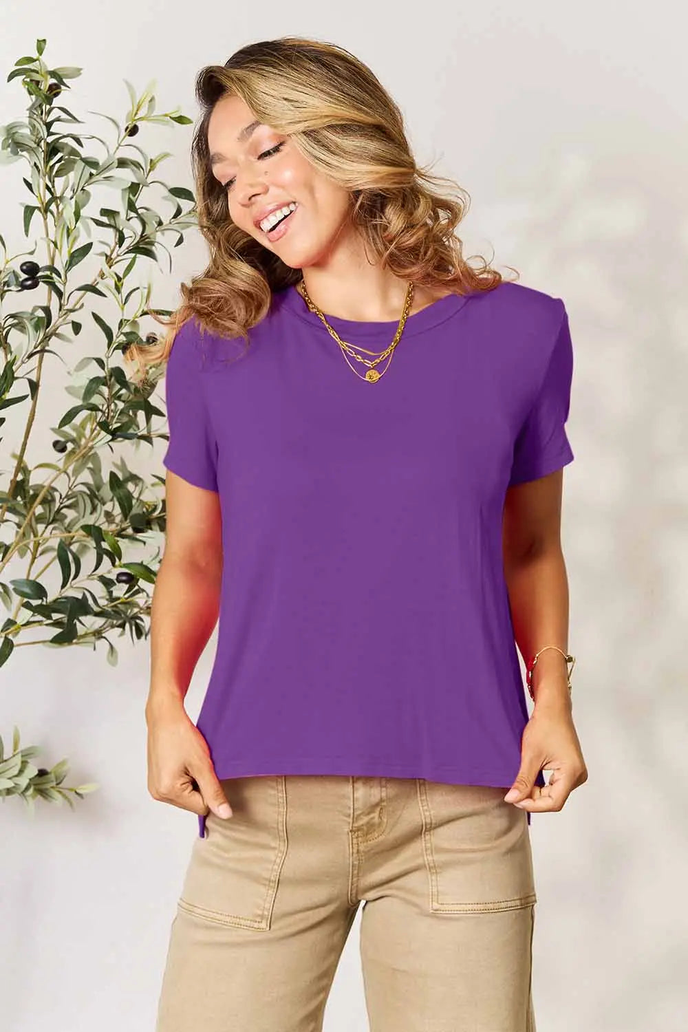 Basic Bae Full Size Round Neck Short Sleeve T-Shirt - LoveNest Treasures
