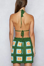 POL Crochet Halter Neck Cami and Skirt Sweater Set - LoveNest Treasures