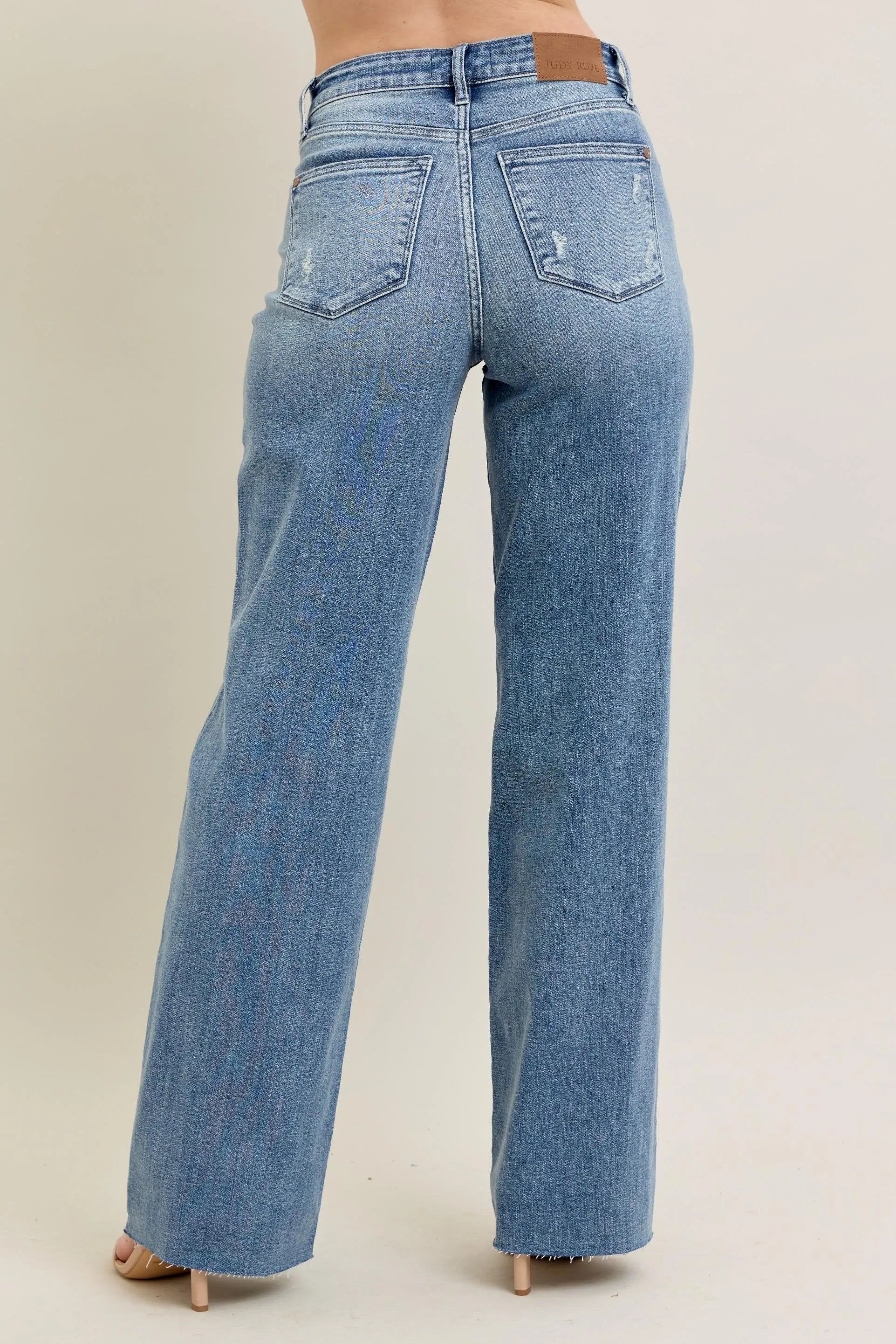 Judy Blue Full Size V - Front Baggy Jeans Plus Size - LoveNest Treasures