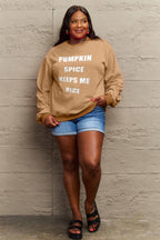 Simply Love Full Size Letter Graphic Sweatshirt - LoveNest Treasures