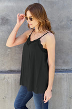 Basic Bae Full Size Lace Trim V-Neck Cami - LoveNest Treasures