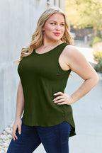 Basic Bae Full Size Round Neck Curved Hem Tank - LoveNest Treasures