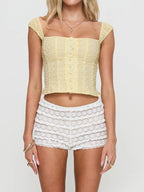 Smocked Square Neck Top - LoveNest Treasures