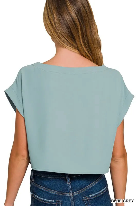 Zenana Heavy Woven Span Crop Tee & Skirt Set - LoveNest Treasures