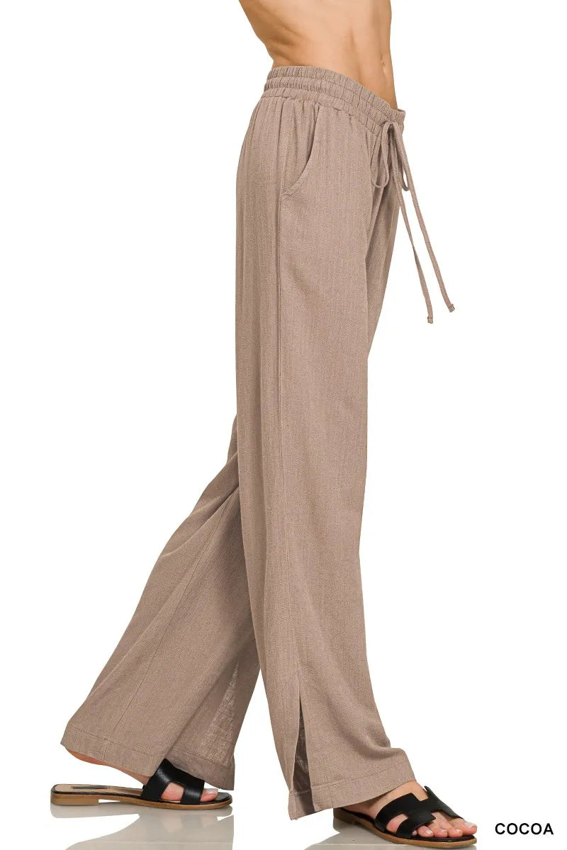 Zenana Linen Drawstring Pants - LoveNest Treasures