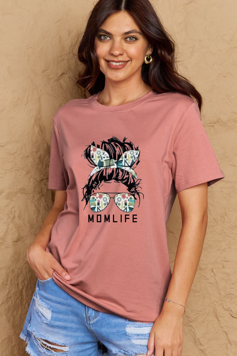 Simply Love Full Size MOM LIFE Graphic Cotton T-Shirt - LoveNest Treasures