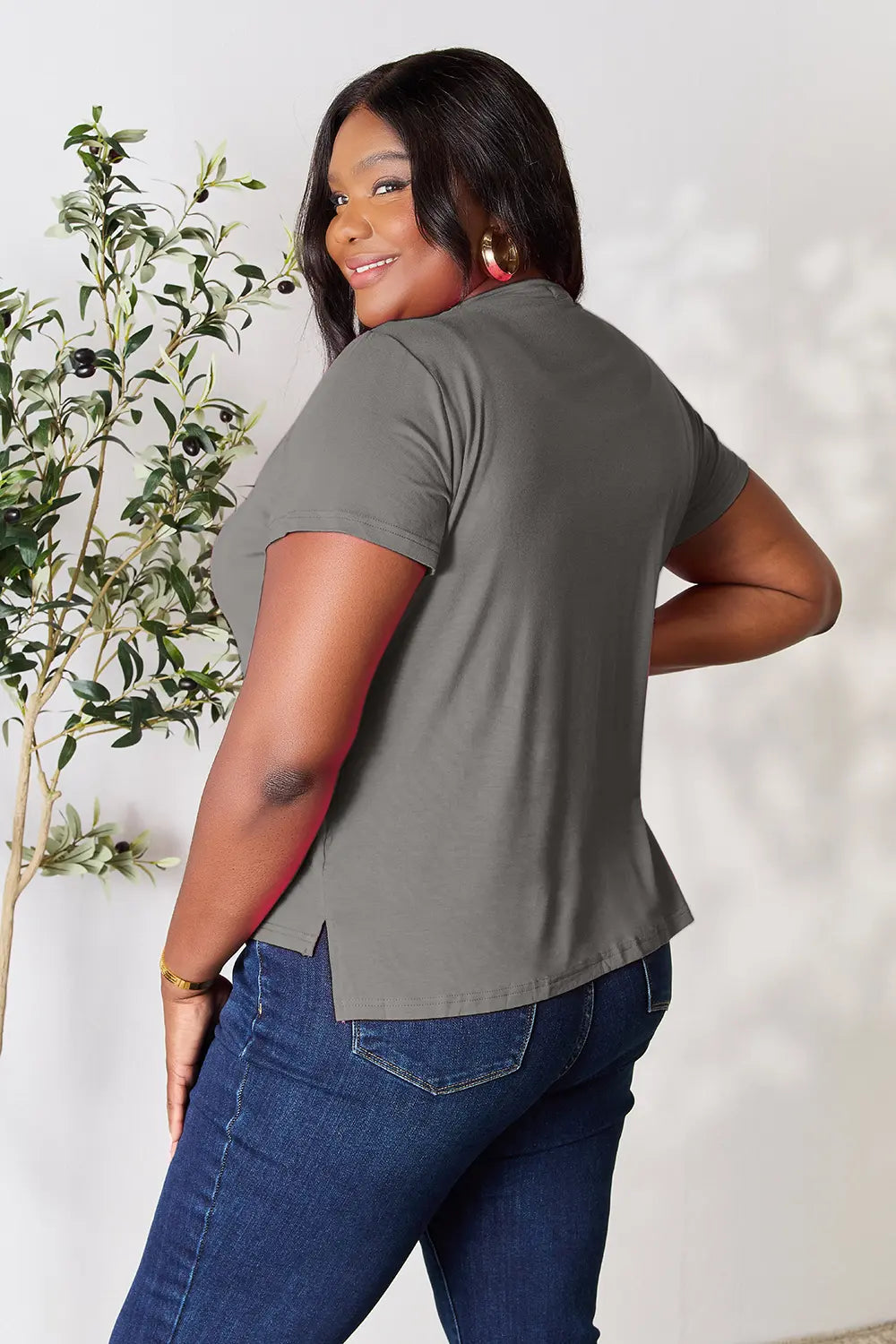 Basic Bae Full Size Round Neck Short Sleeve T-Shirt - LoveNest Treasures