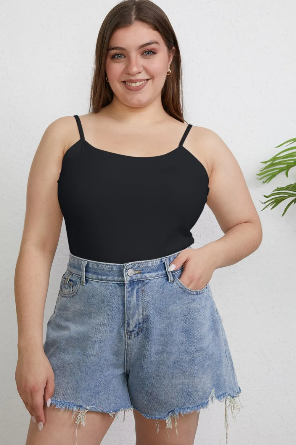 Basic Bae Full Size Round Neck Slim Cami - LoveNest Treasures