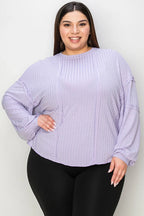 Basic Bae Full Size Ribbed Round Neck Long Sleeve T-Shirt - LoveNest Treasures