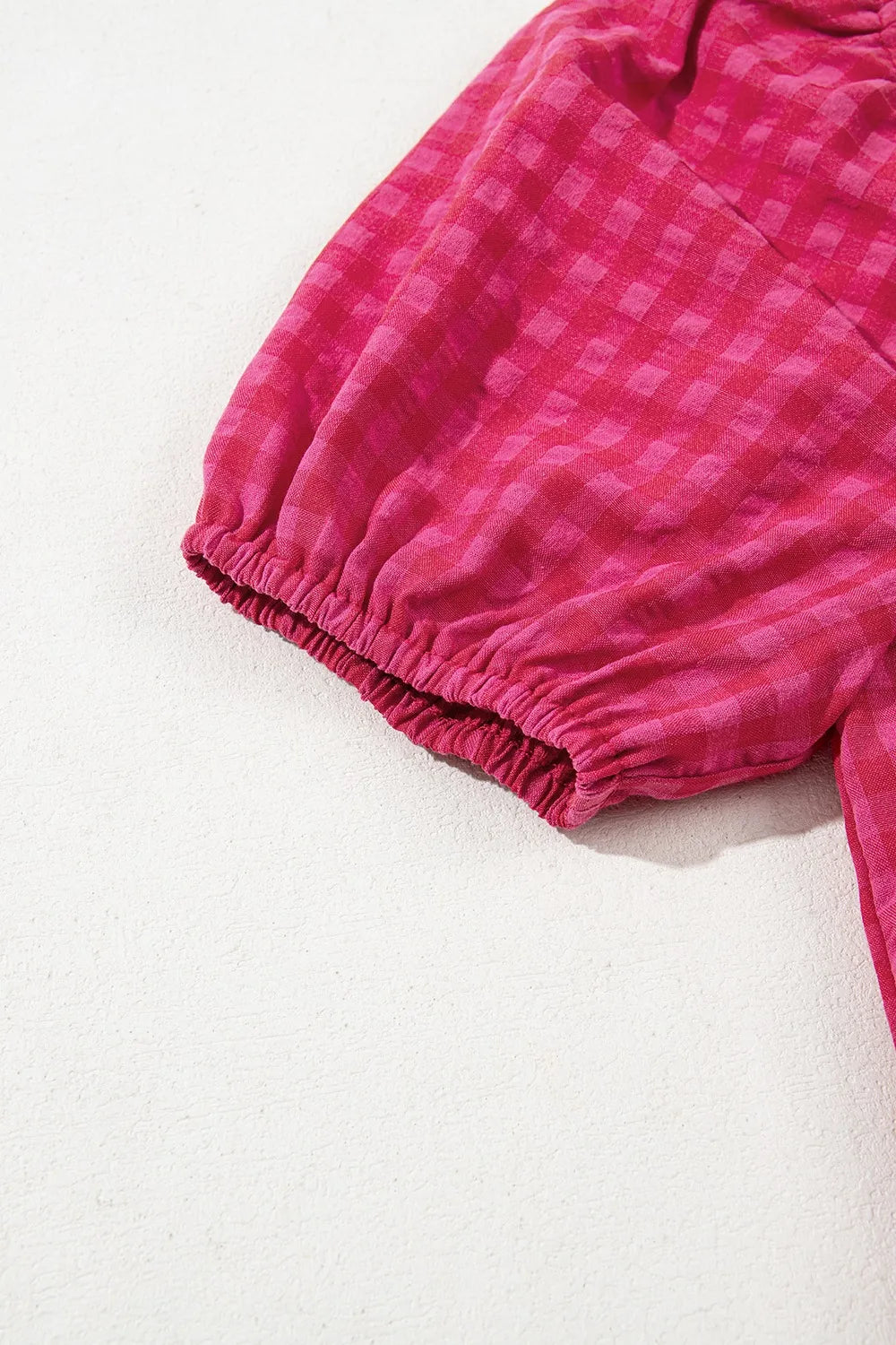 SYNZ Gingham Check Bubble Sleeve Ruffled Maxi Dress - LoveNest Treasures