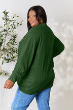 Basic Bae Full Size Ribbed Cocoon Cardigan - LoveNest Treasures