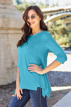 Basic Bae Full Size Round Neck Pocketed T-Shirt - LoveNest Treasures