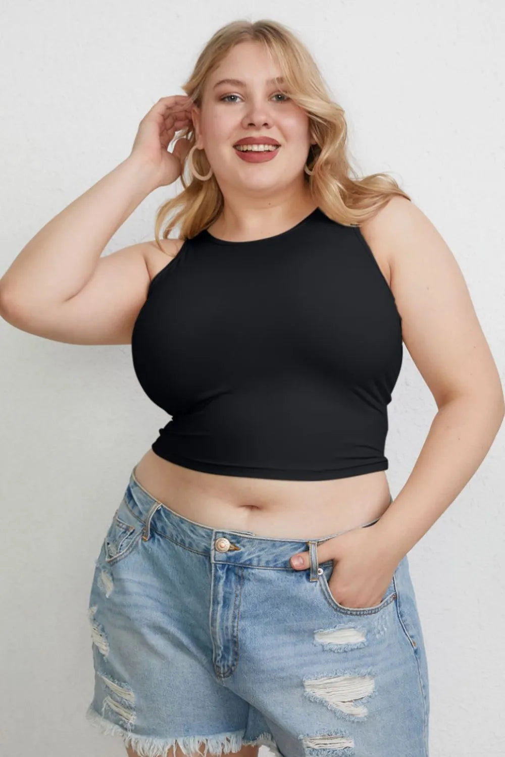 Basic Bae Full Size Round Neck Slim Tank - LoveNest Treasures