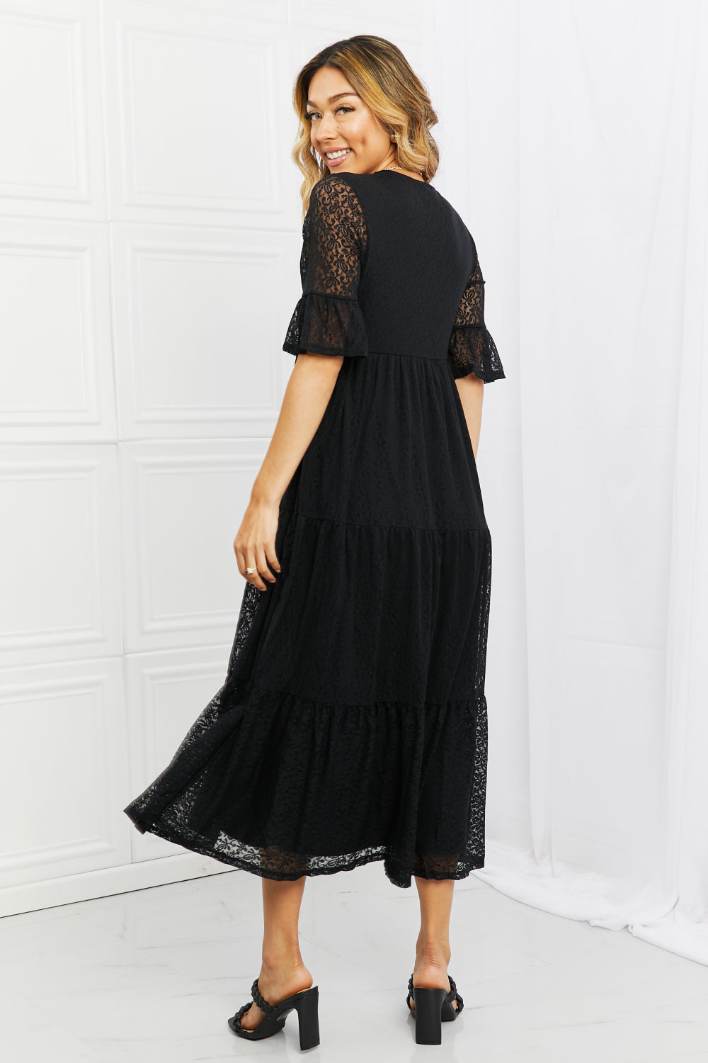 P & Rose Lovely Lace Full Size Tiered Dress - LoveNest Treasures