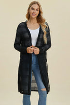 Double Take Full Size Open Front Longline Cardigan - LoveNest Treasures