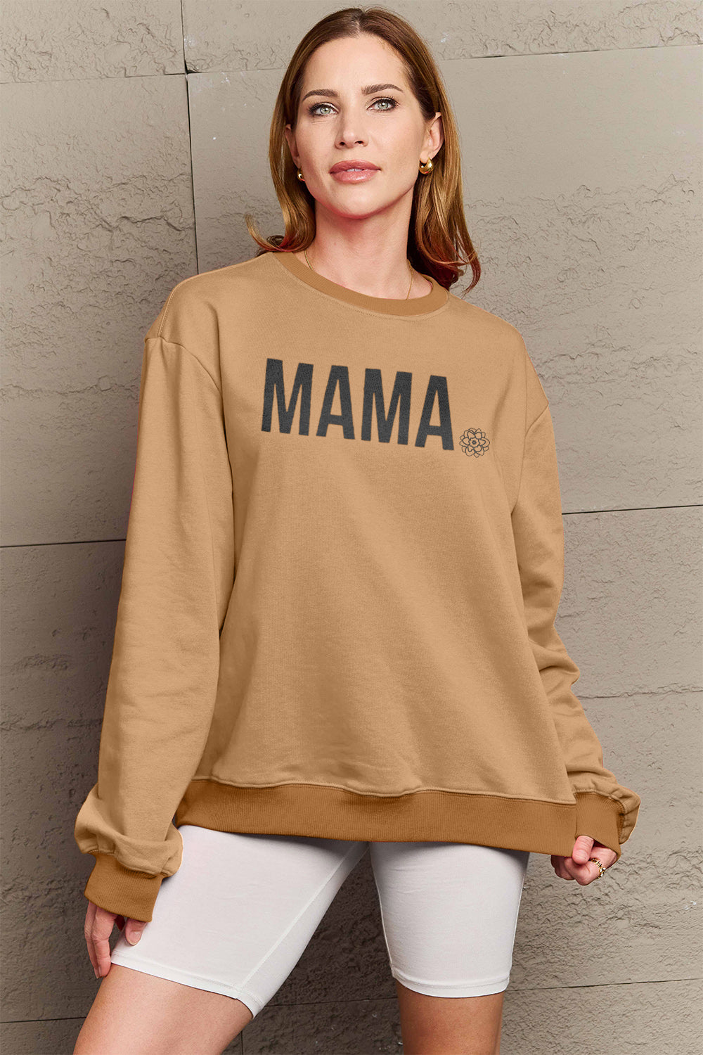 Simply Love Full Size MAMA Graphic Long Sleeve Sweatshirt - LoveNest Treasures