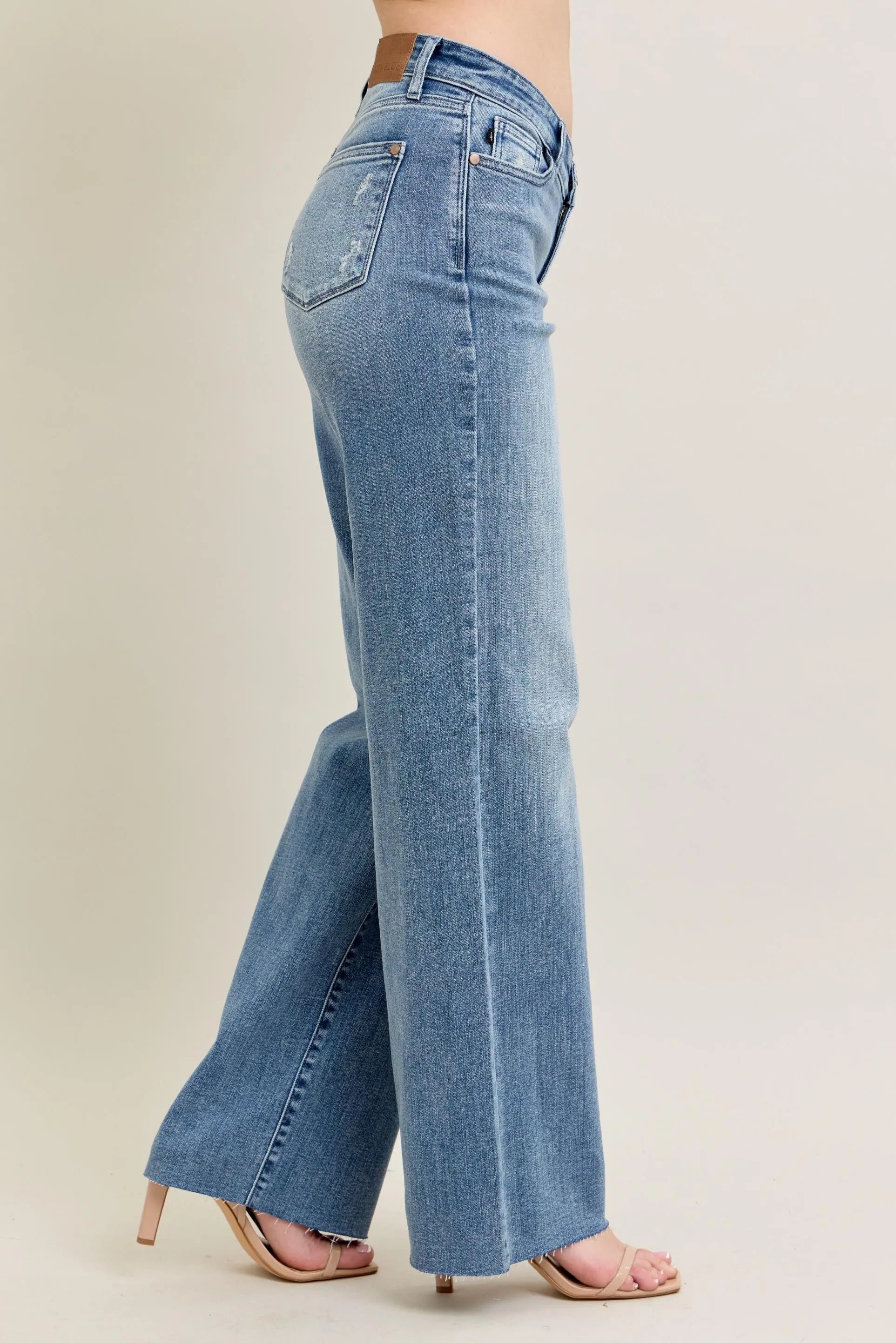 Judy Blue Full Size V - Front Baggy Jeans Plus Size - LoveNest Treasures