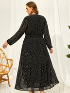 Plus Size Embroidered Tassel Balloon Sleeve Dress - LoveNest Treasures