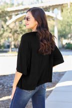 Basic Bae Full Size Round Neck Drop Shoulder T-Shirt - LoveNest Treasures