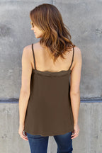 Basic Bae Full Size Lace Trim V-Neck Cami - LoveNest Treasures