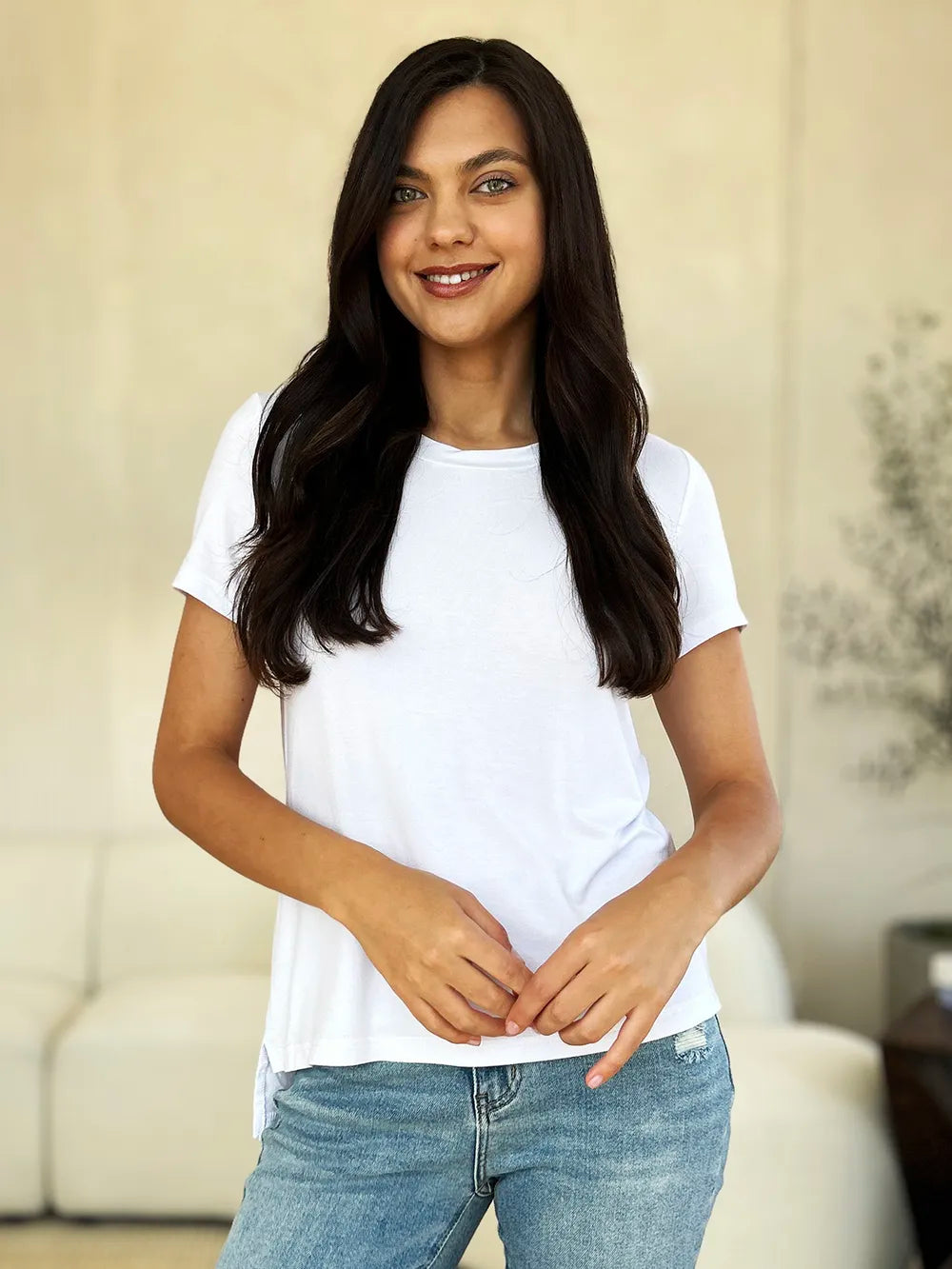 Basic Bae Full Size Round Neck Short Sleeve T-Shirt - LoveNest Treasures