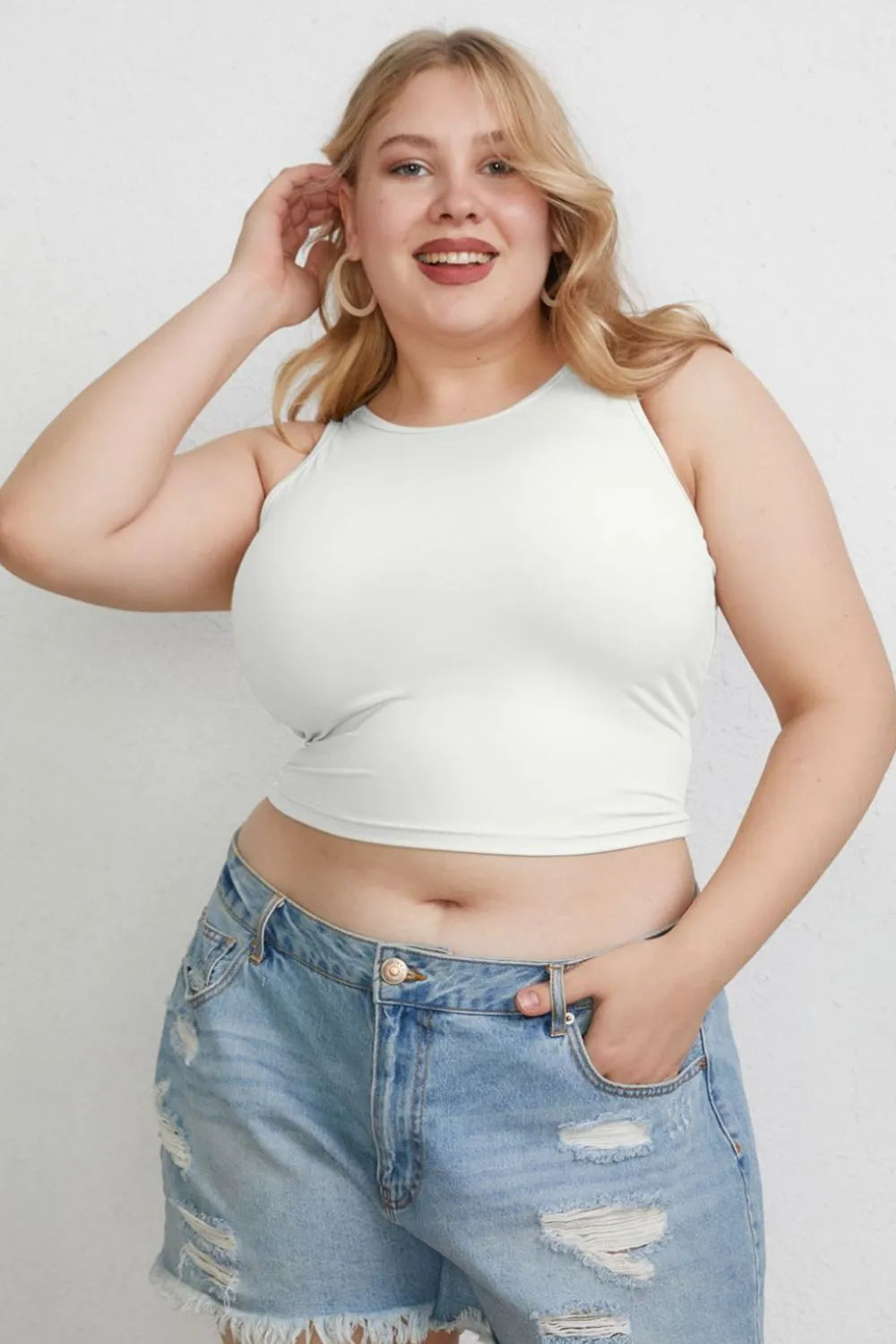 Basic Bae Full Size Round Neck Slim Tank - LoveNest Treasures