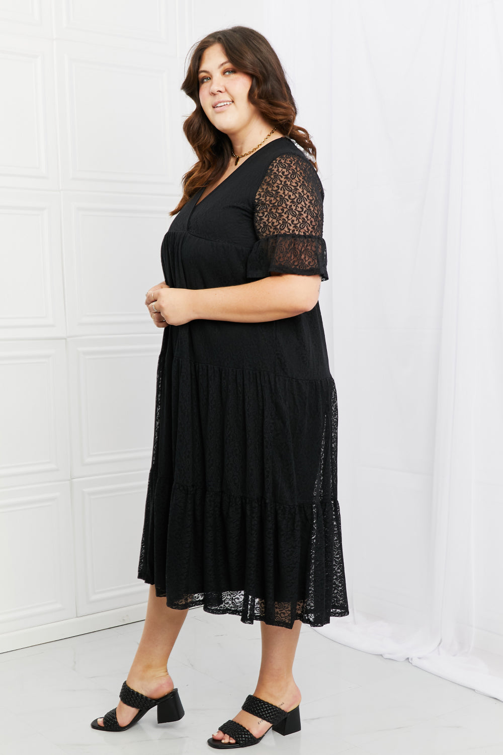 P & Rose Lovely Lace Full Size Tiered Dress - LoveNest Treasures
