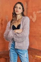 ADORA Fuzzy Sweater Cardigan - LoveNest Treasures