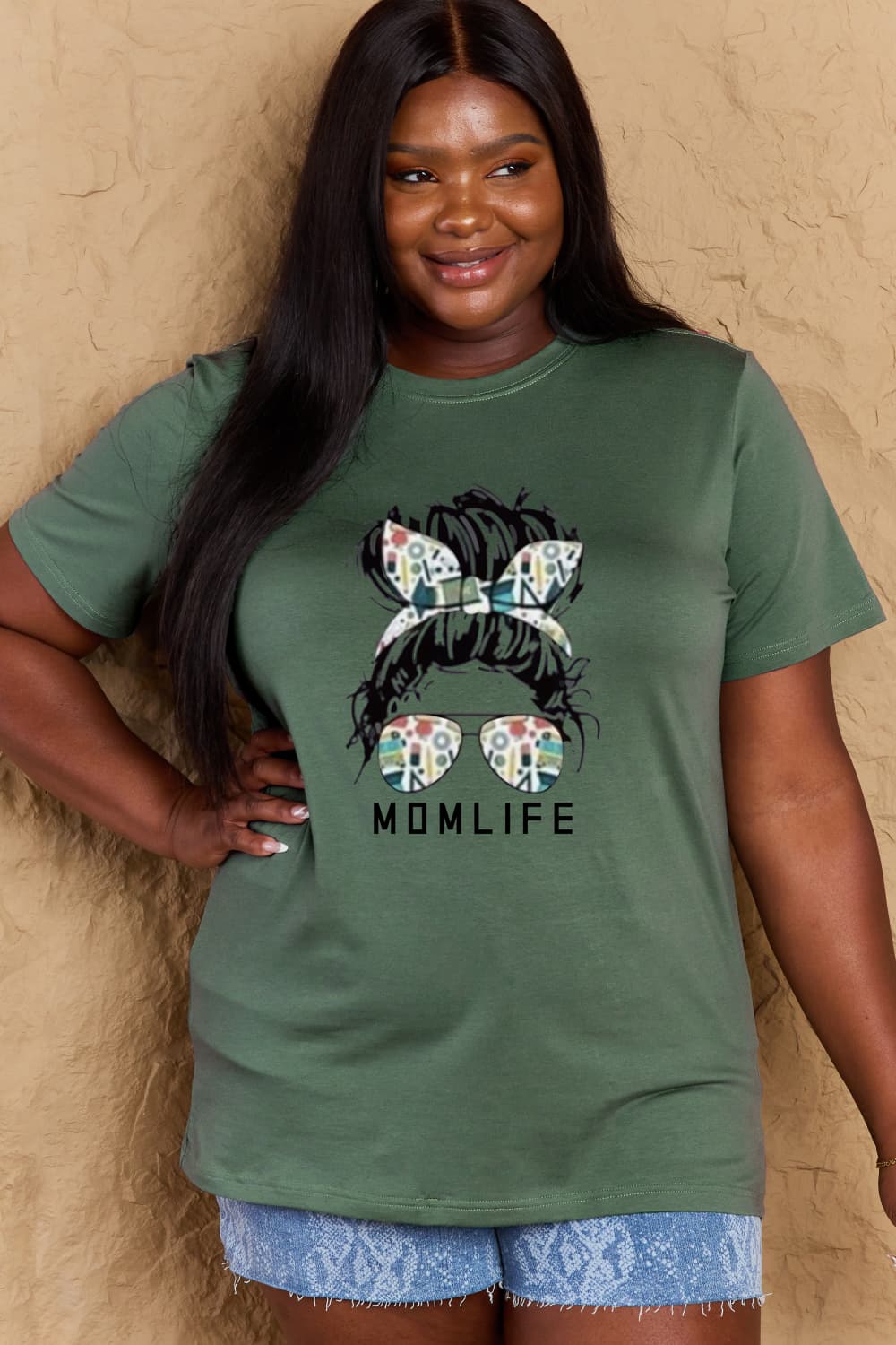Simply Love Full Size MOM LIFE Graphic Cotton T-Shirt - LoveNest Treasures