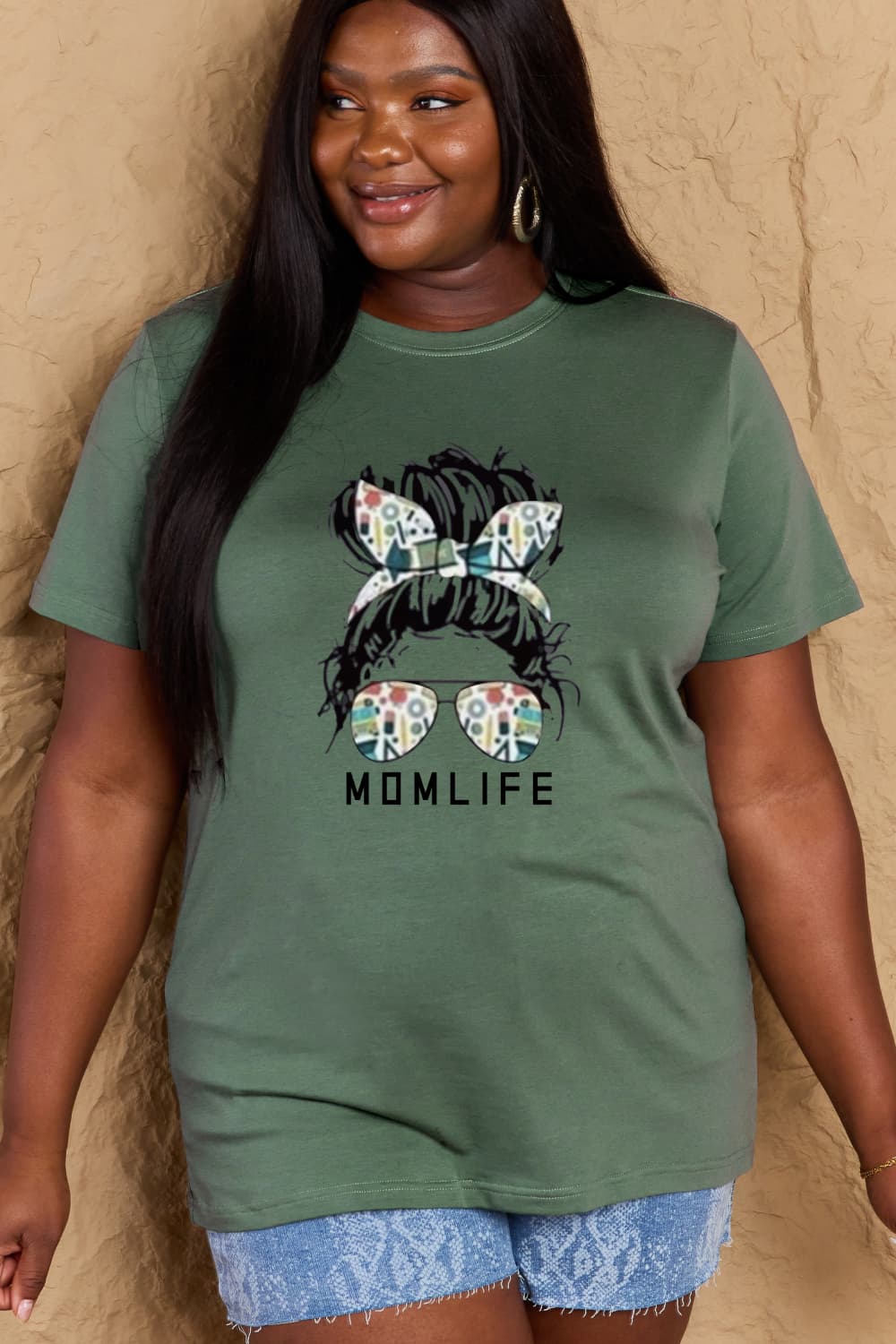 Simply Love Full Size MOM LIFE Graphic Cotton T-Shirt - LoveNest Treasures