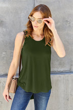 Basic Bae Full Size Round Neck Curved Hem Tank - LoveNest Treasures