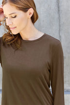 Basic Bae Full Size Round Neck Long Sleeve Top - LoveNest Treasures
