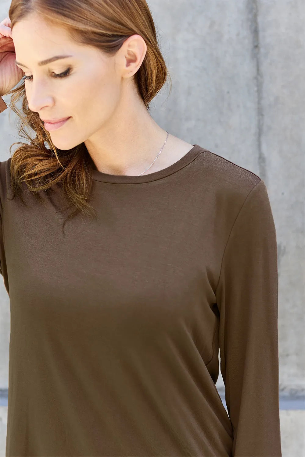Basic Bae Full Size Round Neck Long Sleeve Top - LoveNest Treasures