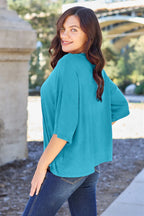 Basic Bae Full Size Round Neck Drop Shoulder T-Shirt - LoveNest Treasures