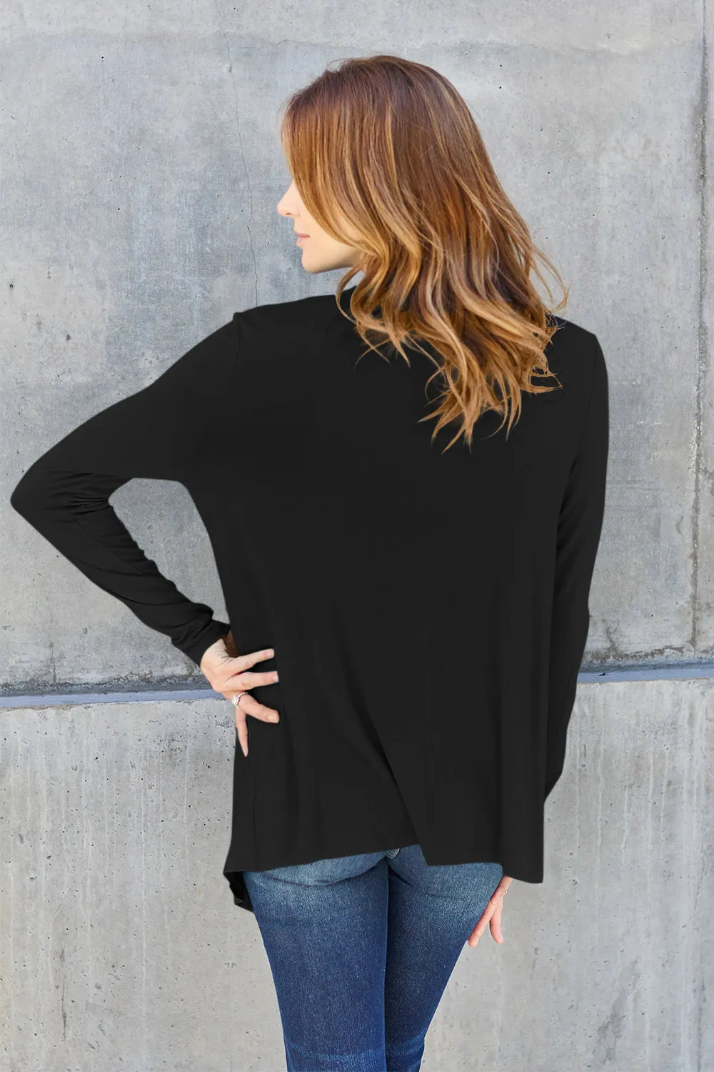Basic Bae Full Size Open Front Long Sleeve Cardigan - LoveNest Treasures