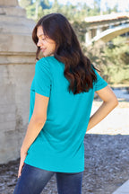 Basic Bae Full Size V-Neck Short Sleeve T-Shirt - LoveNest Treasures