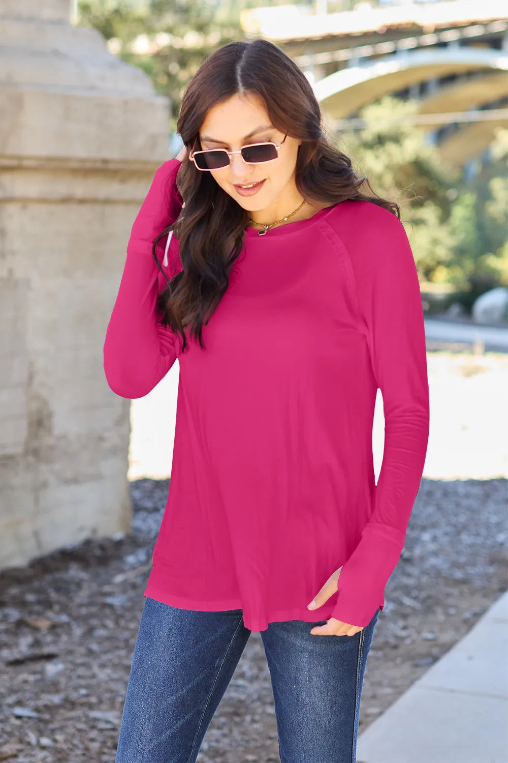 Basic Bae Full Size Round Neck Long Sleeve T-Shirt - LoveNest Treasures